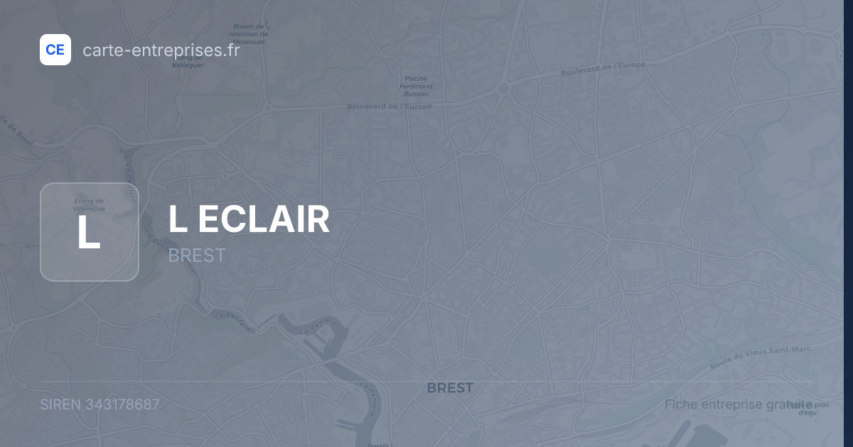 L ECLAIR — 343178687 — fiche entreprise