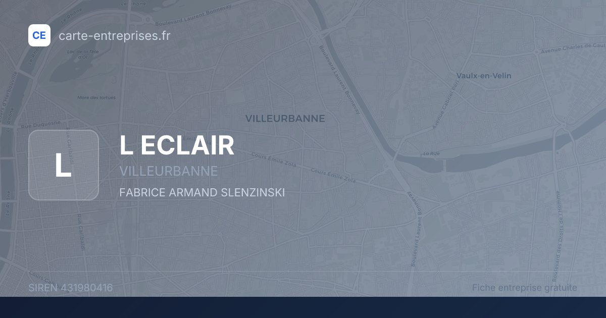 L ECLAIR — 431980416 — fiche entreprise