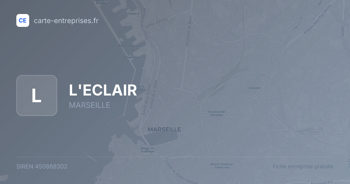 L'ECLAIR — 450868302 — fiche entreprise
