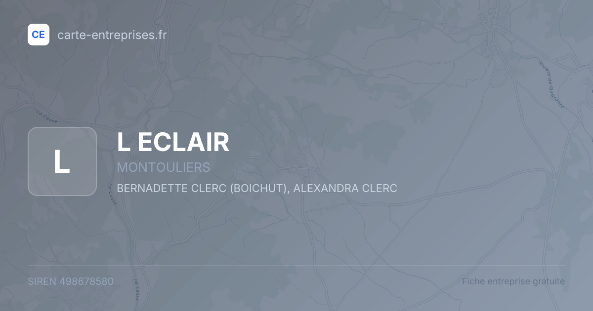 L ECLAIR — 498678580 — fiche entreprise