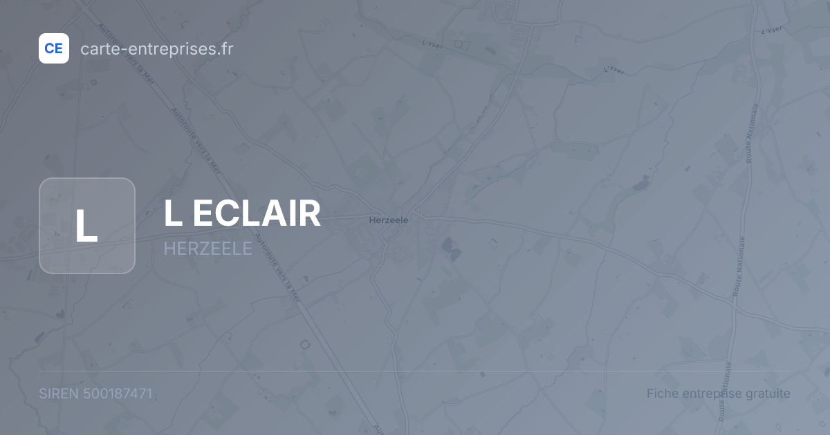 L ECLAIR — 500187471 — fiche entreprise