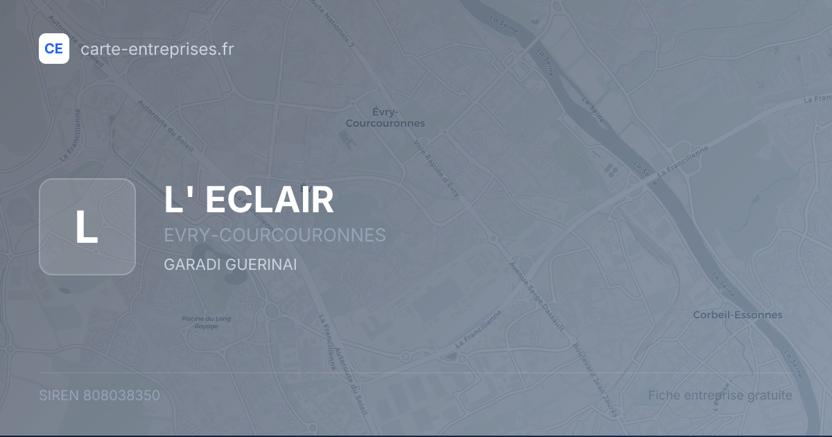 L' ECLAIR — 808038350 — fiche entreprise