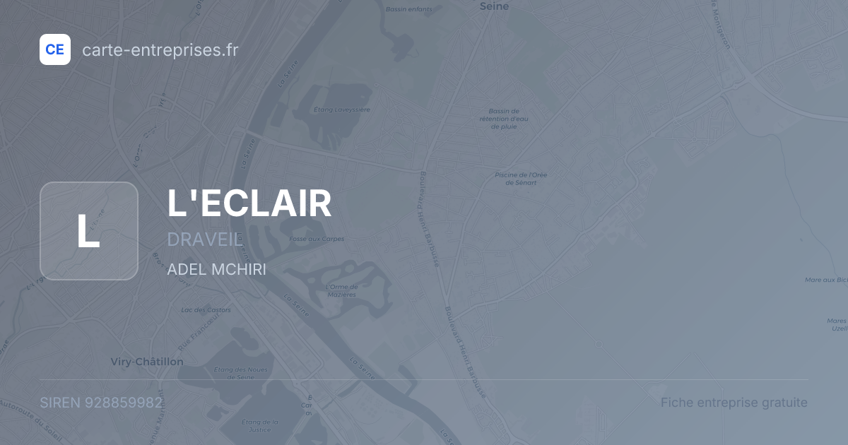 L'ECLAIR — 928859982 — fiche entreprise