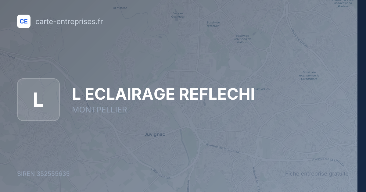 L ECLAIRAGE REFLECHI — 352555635 — fiche entreprise