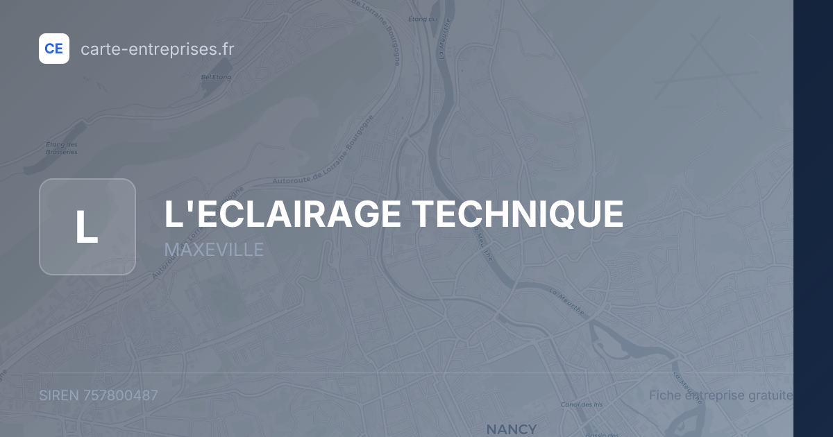 L'ECLAIRAGE TECHNIQUE — 757800487 — fiche entreprise