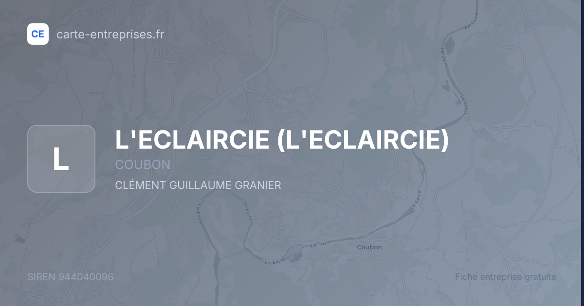 L'ECLAIRCIE — 944040096 — fiche entreprise