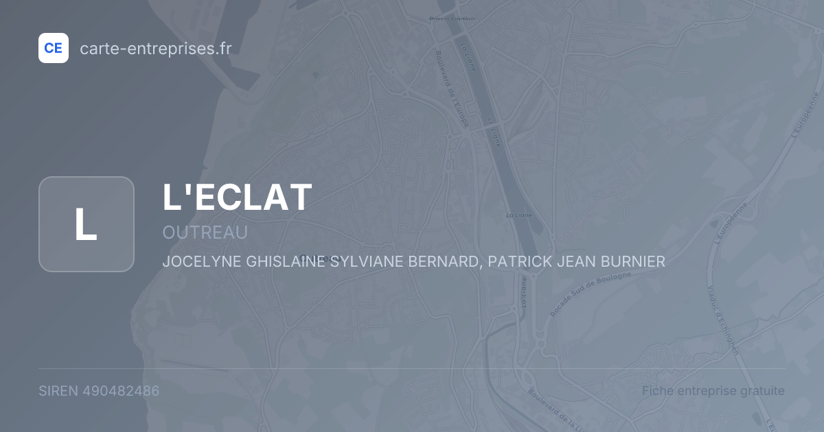 L'ECLAT — 490482486 — fiche entreprise