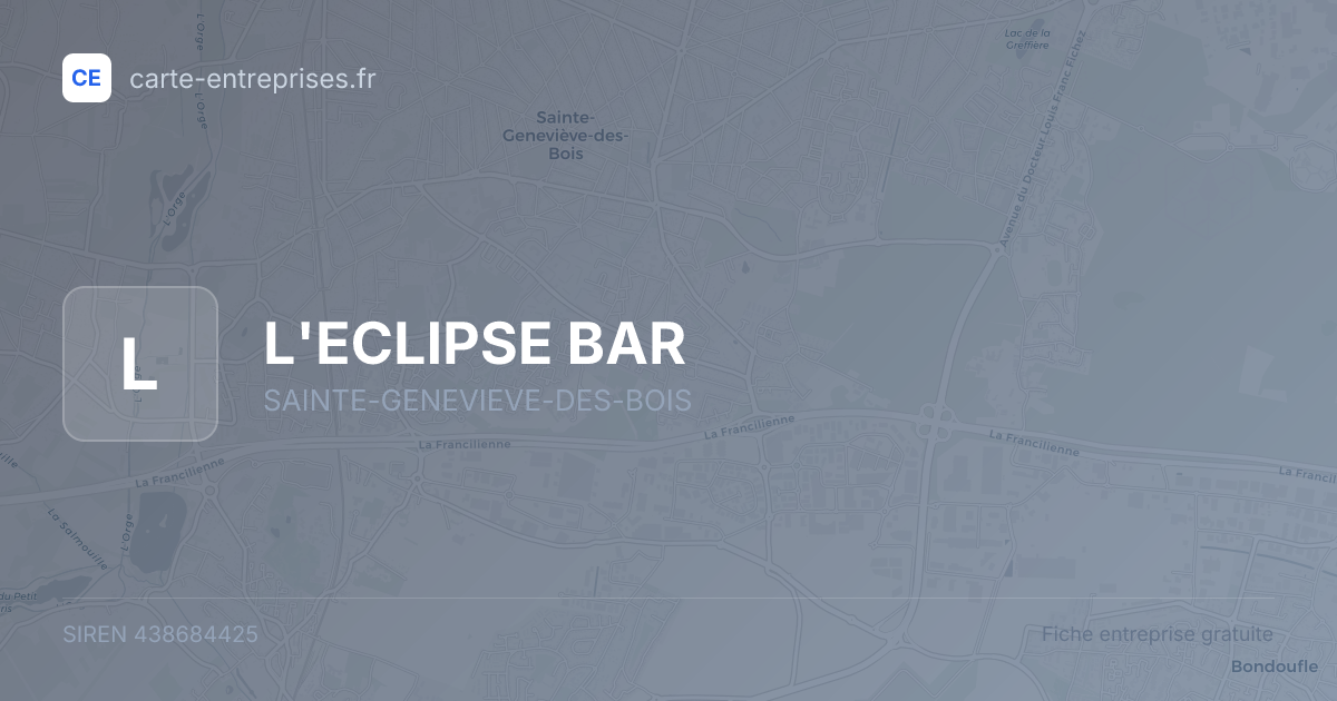 L'ECLIPSE BAR — 438684425 — fiche entreprise