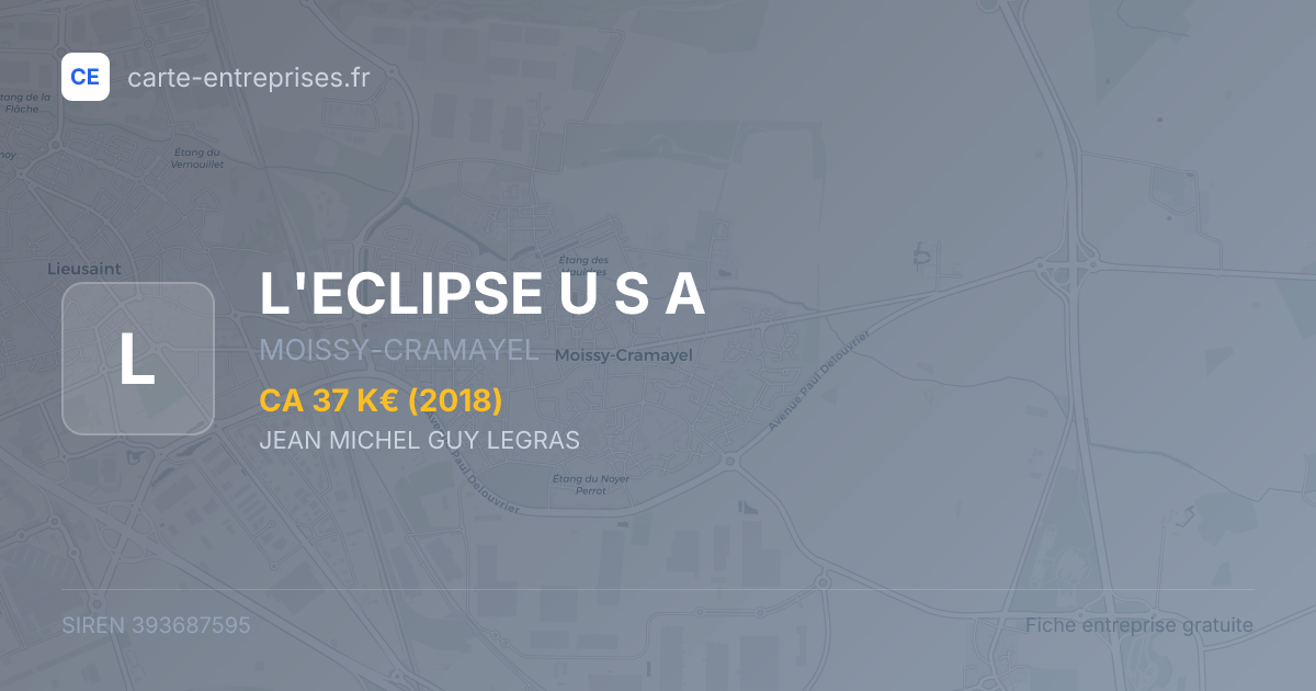 L'ECLIPSE U S A — 393687595 — fiche entreprise