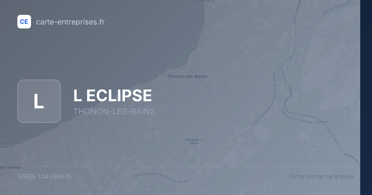 L ECLIPSE — 324398676 — fiche entreprise