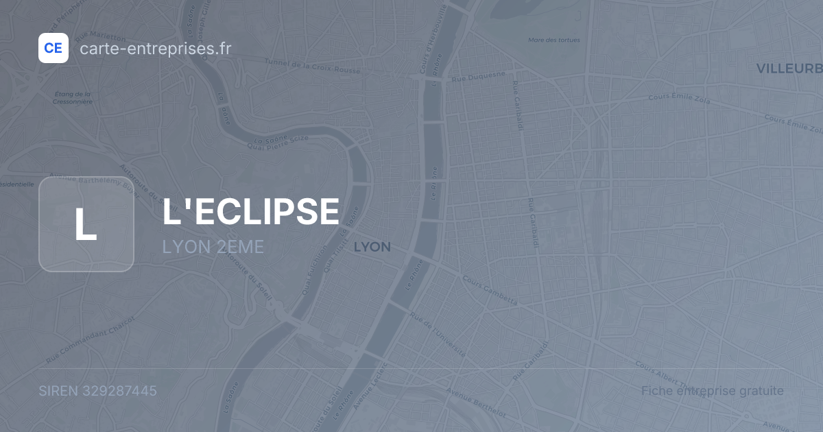 L'ECLIPSE — 329287445 — fiche entreprise