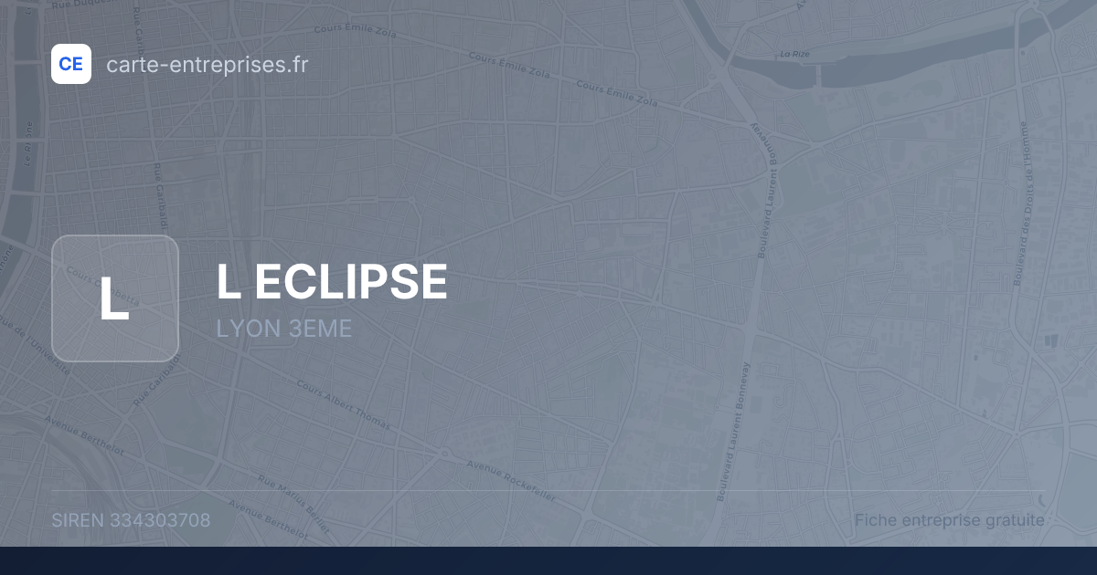 L ECLIPSE — 334303708 — fiche entreprise