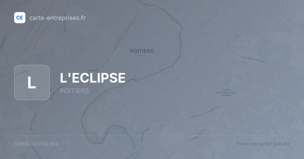 L'ECLIPSE — 343514394 — fiche entreprise