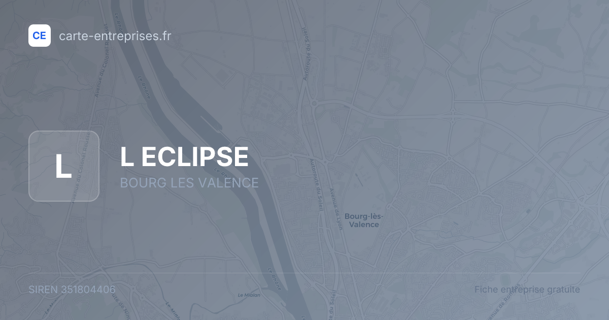 L ECLIPSE — 351804406 — fiche entreprise