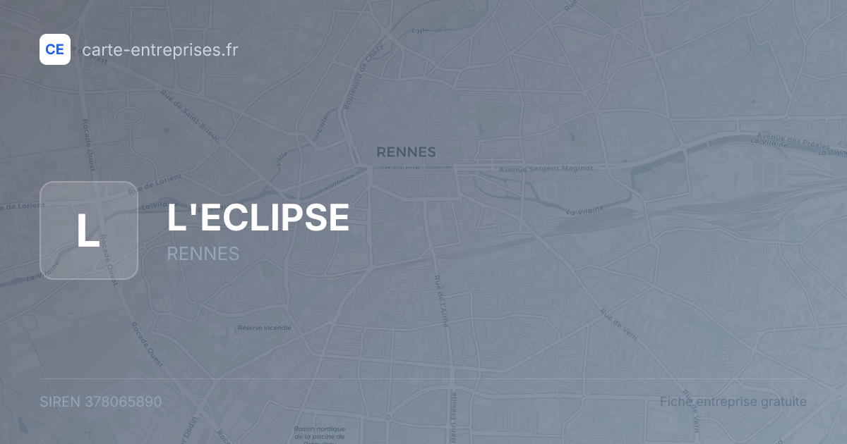 L'ECLIPSE — 378065890 — fiche entreprise