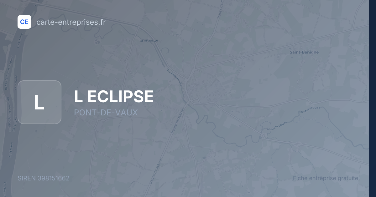 L ECLIPSE — 398151662 — fiche entreprise