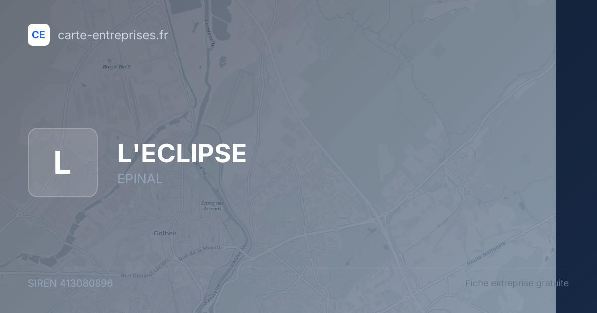 L'ECLIPSE — 413080896 — fiche entreprise