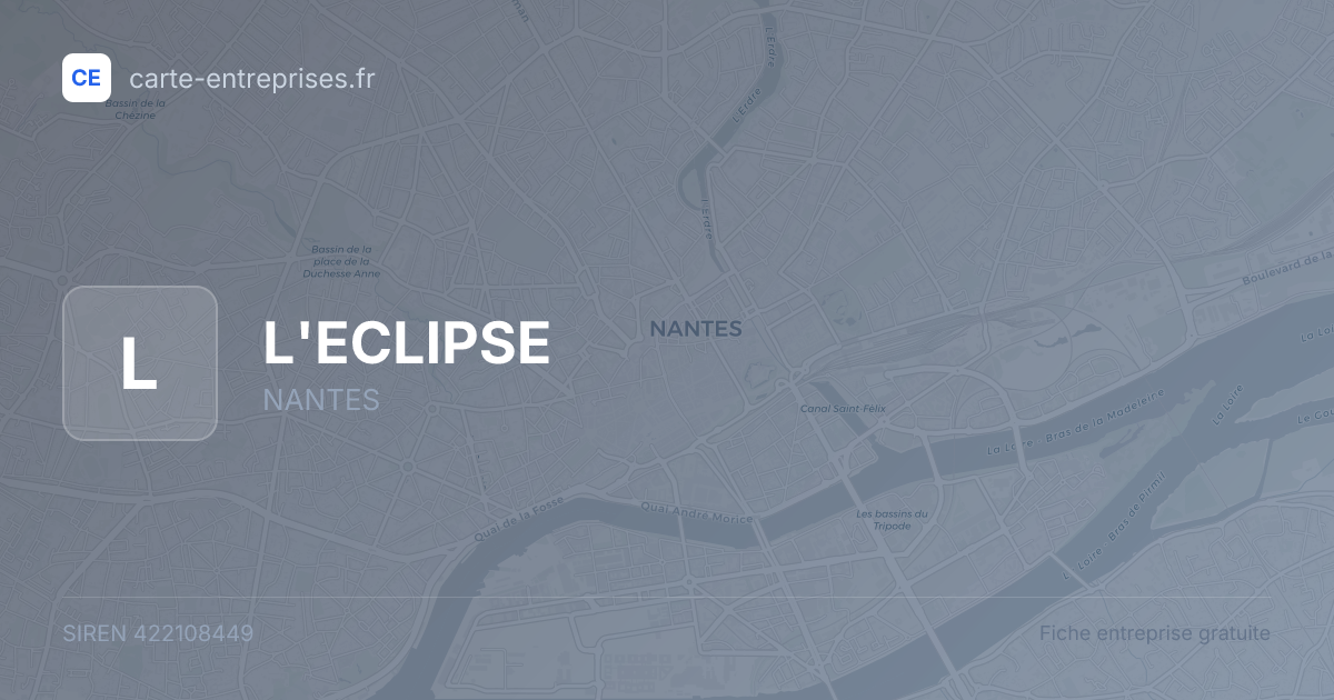 L'ECLIPSE — 422108449 — fiche entreprise