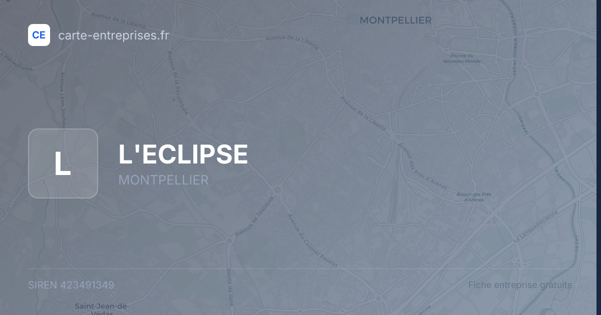 L'ECLIPSE — 423491349 — fiche entreprise