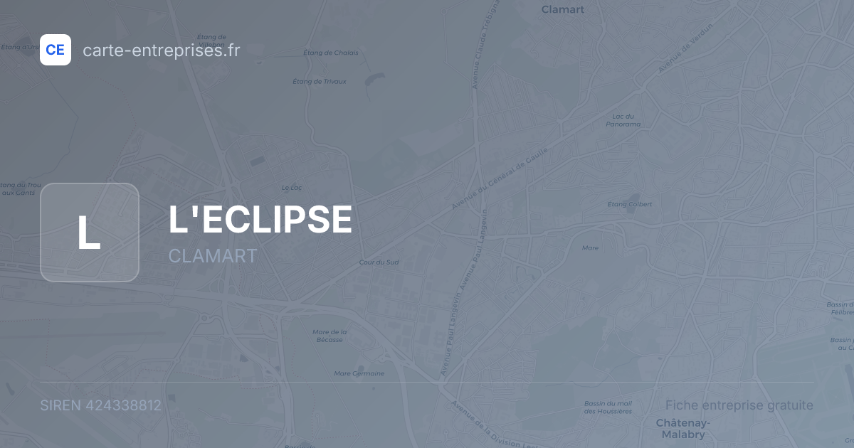 L'ECLIPSE — 424338812 — fiche entreprise