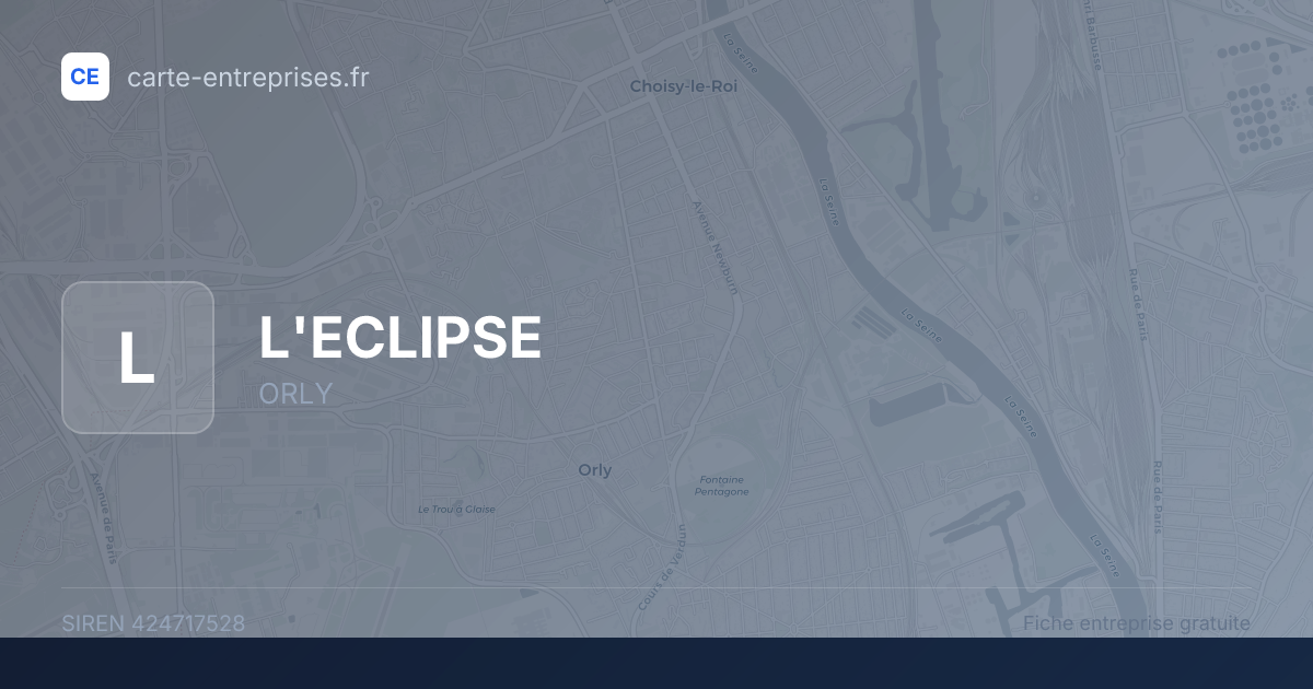 L'ECLIPSE — 424717528 — fiche entreprise