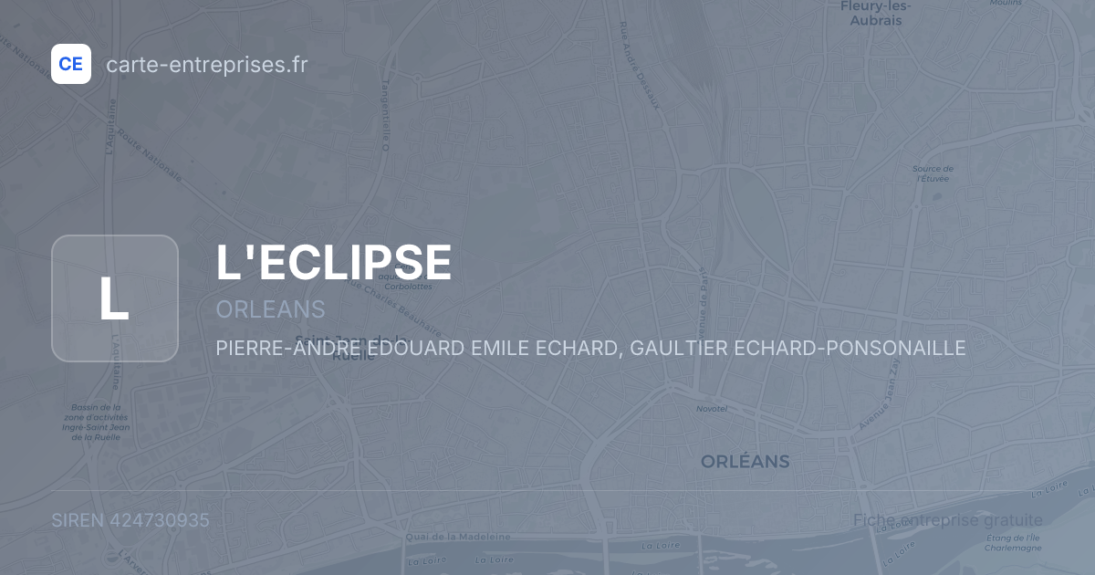 L'ECLIPSE — 424730935 — fiche entreprise