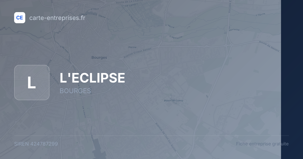 L'ECLIPSE — 424787299 — fiche entreprise