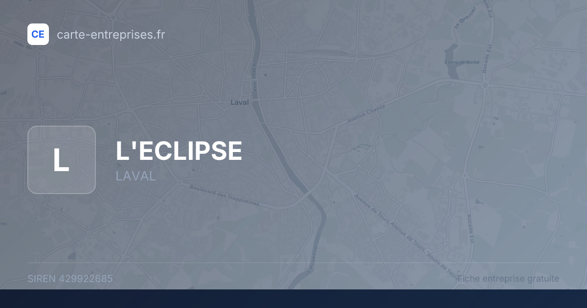 L'ECLIPSE — 429922685 — fiche entreprise