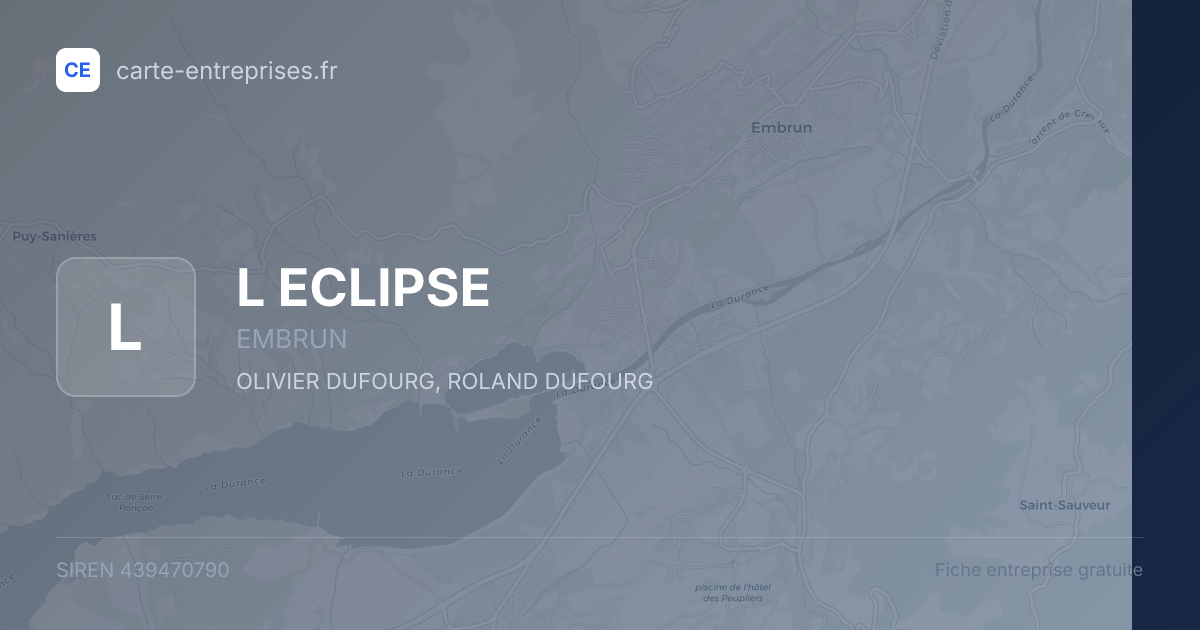 L ECLIPSE — 439470790 — fiche entreprise