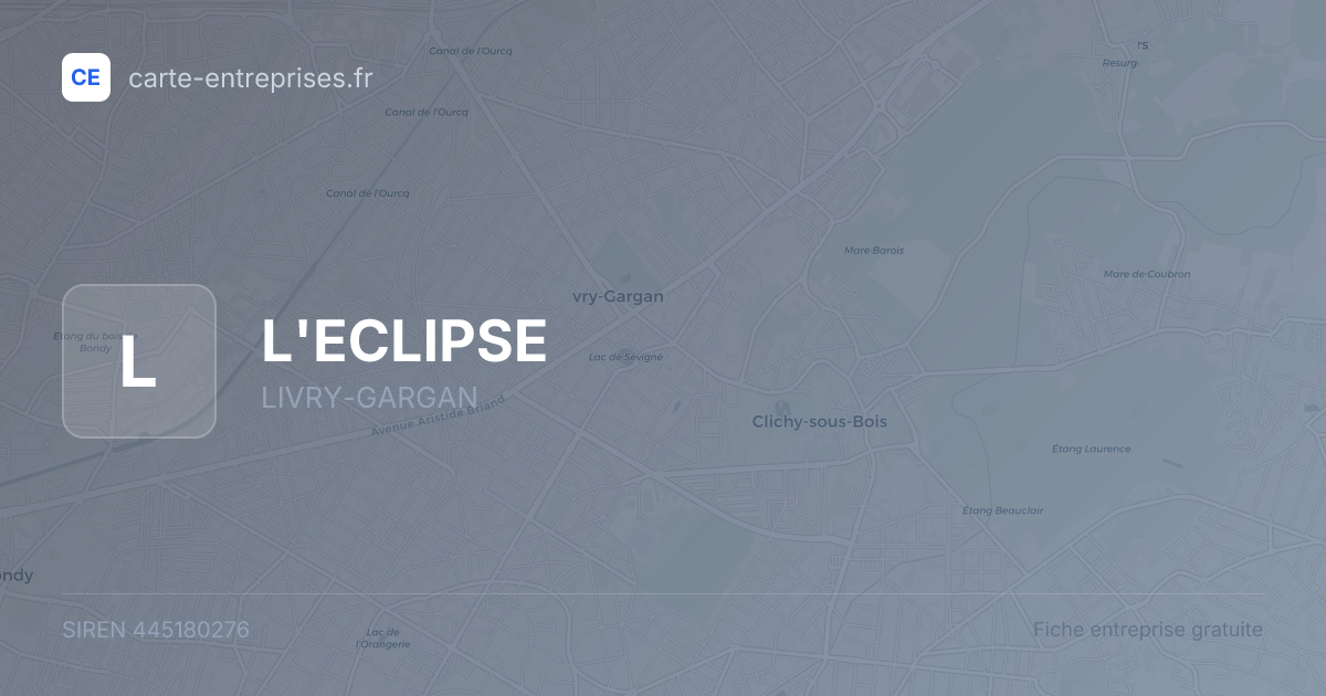 L'ECLIPSE — 445180276 — fiche entreprise