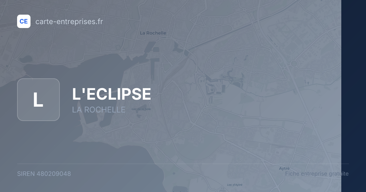 L'ECLIPSE — 480209048 — fiche entreprise