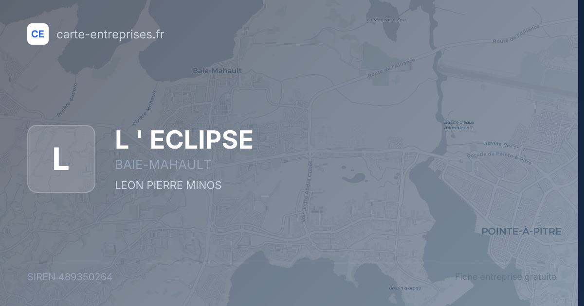 L ' ECLIPSE — 489350264 — fiche entreprise