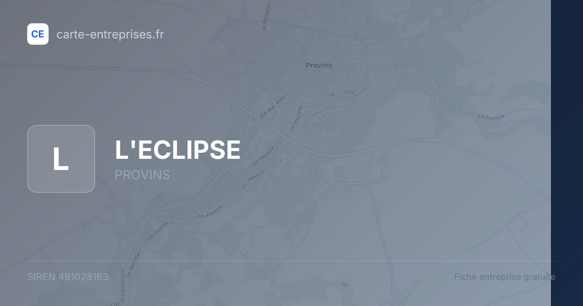 L'ECLIPSE — 491028163 — fiche entreprise