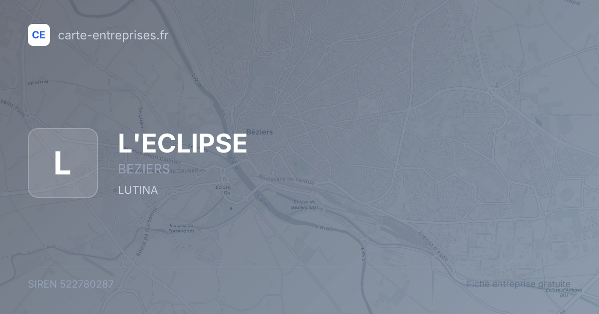 L'ECLIPSE — 522780287 — fiche entreprise