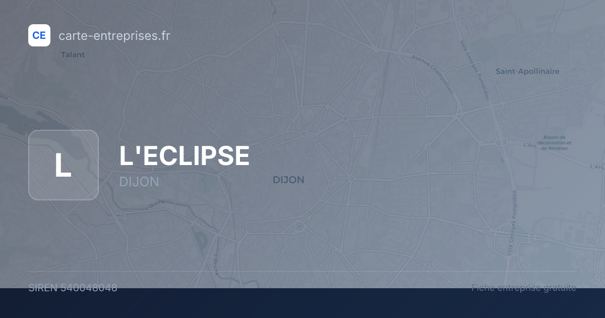 L'ECLIPSE — 540048048 — fiche entreprise