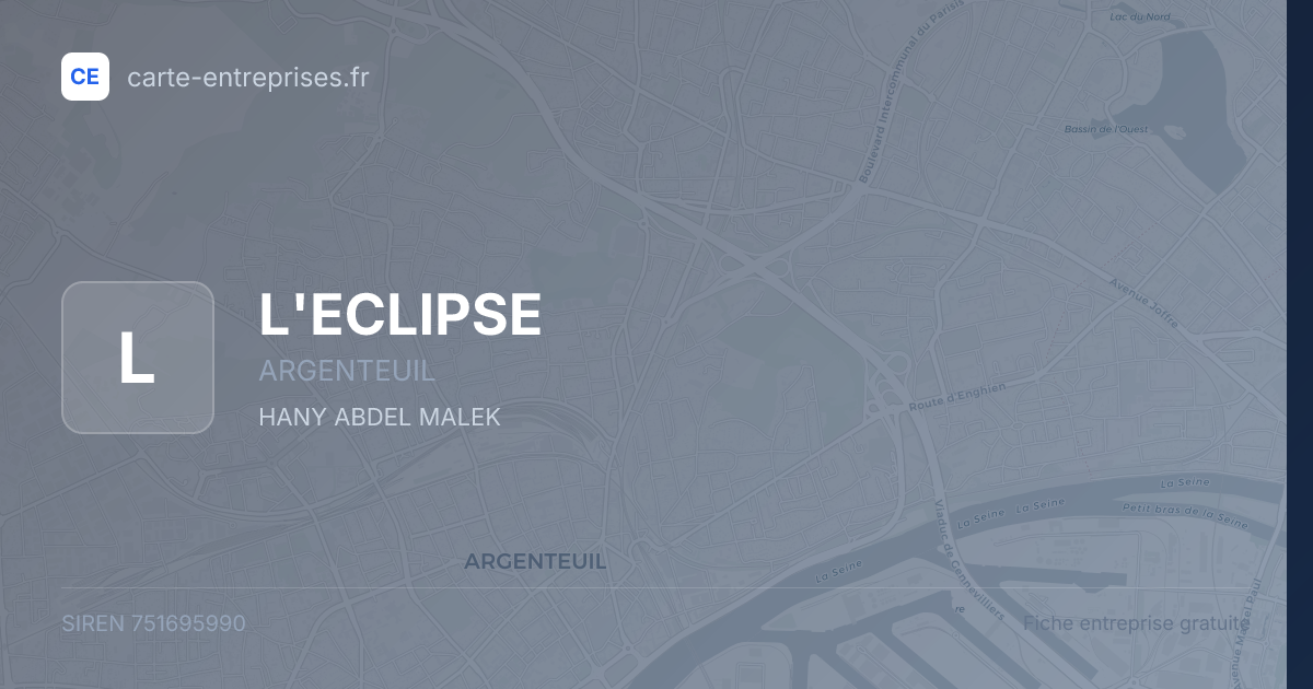 L'ECLIPSE — 751695990 — fiche entreprise