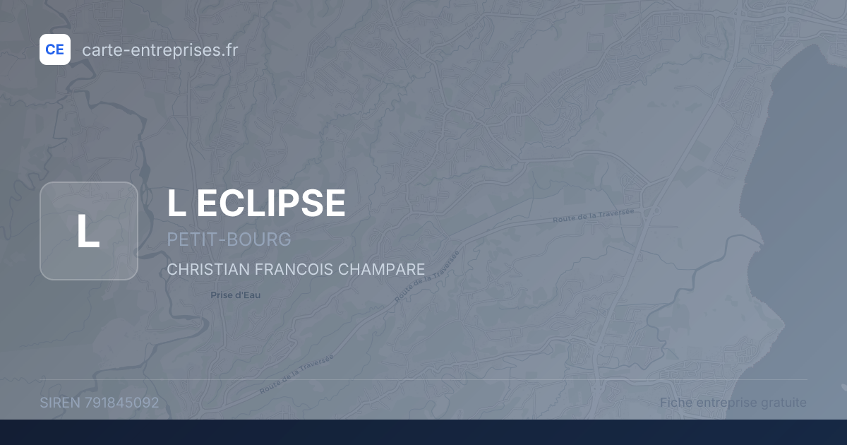 L ECLIPSE — 791845092 — fiche entreprise