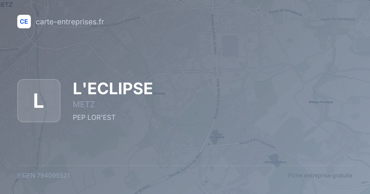 L'ECLIPSE — 794095521 — fiche entreprise
