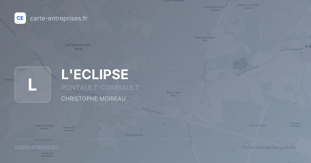 L'ECLIPSE — 809956147 — fiche entreprise