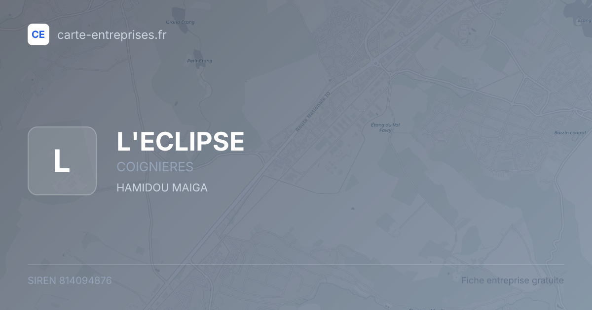 L'ECLIPSE — 814094876 — fiche entreprise