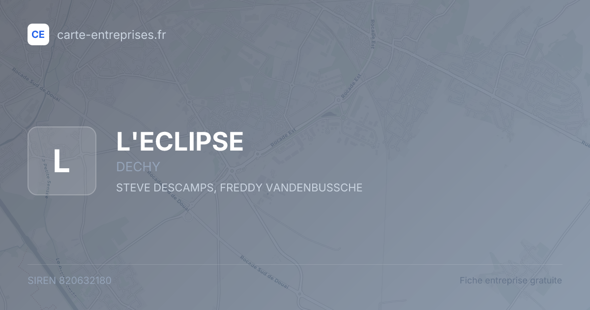 L'ECLIPSE — 820632180 — fiche entreprise