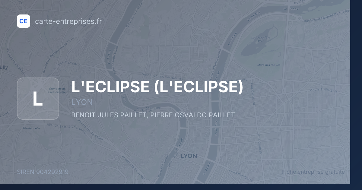 L'ECLIPSE — 904292919 — fiche entreprise