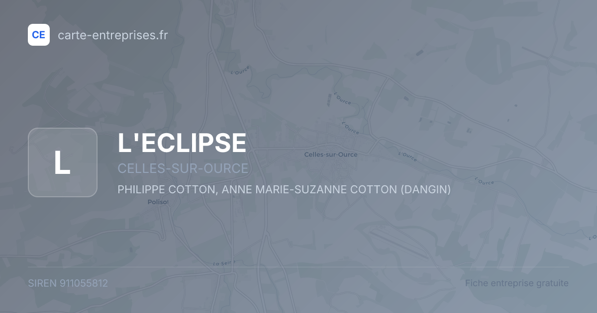 L'ECLIPSE — 911055812 — fiche entreprise