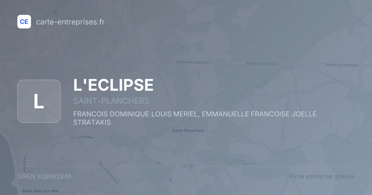 L'ECLIPSE — 928862846 — fiche entreprise