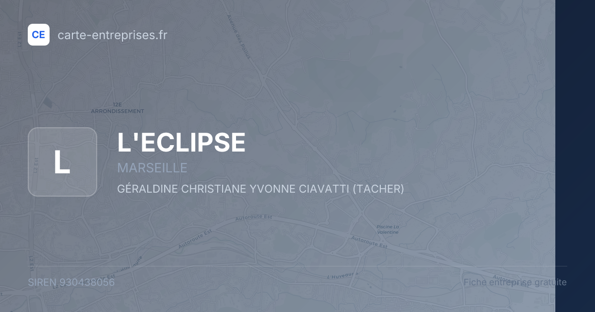 L'ECLIPSE — 930438056 — fiche entreprise