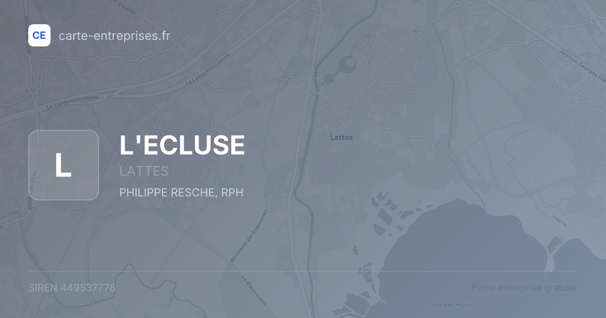 L'ECLUSE — 449537778 — fiche entreprise