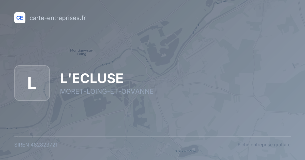 L'ECLUSE — 482823721 — fiche entreprise