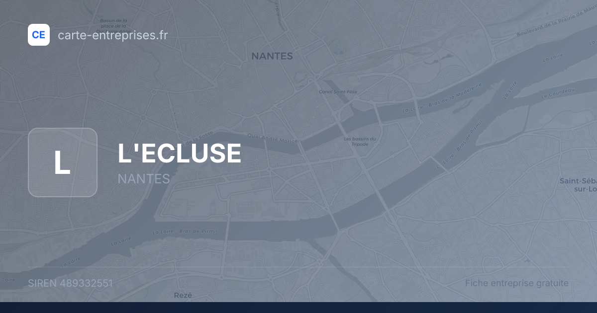 L'ECLUSE — 489332551 — fiche entreprise