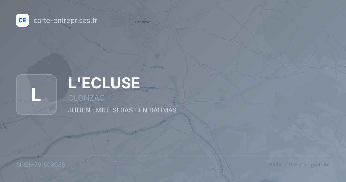 L'ECLUSE — 791508088 — fiche entreprise