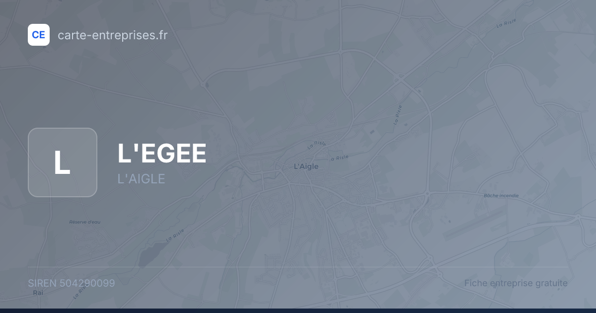 L'EGEE — 504290099 — fiche entreprise